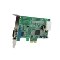 StarTech.com 3 Port PCIe RS232 Serial Card Native Single Chip Design 460.8kbps 