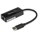 StarTech.com USB 3.0 1000Mbps Network Speed USB Ethernet Adapter, 14.5 cm Cable, Black USB31000SPTB