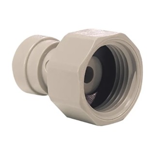 John Guest Plastic Pipe Fitting Straight Tap Adapter 1/4 in CI320816FS