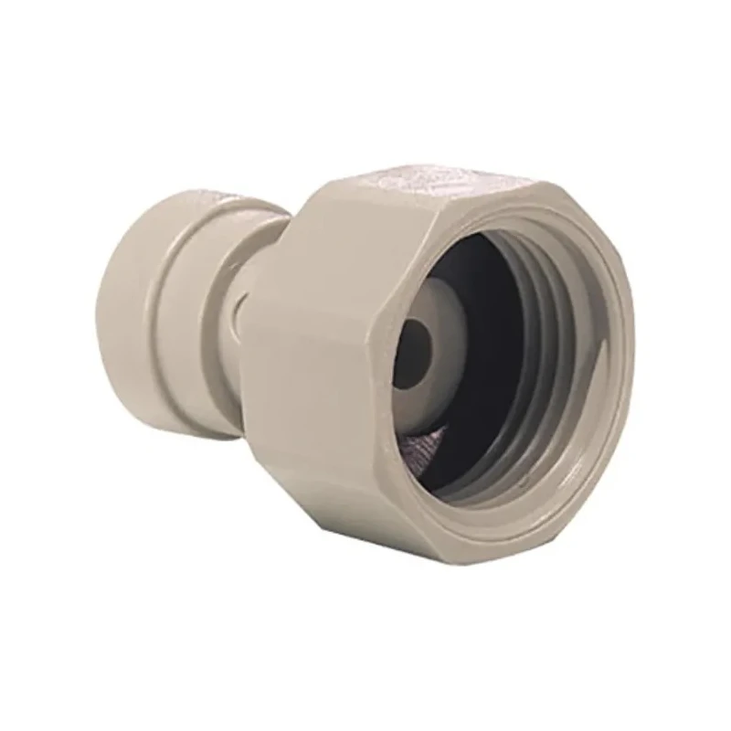 John Guest Plastic Pipe Fitting Straight Tap Adapter 1/4 in CI320816FS