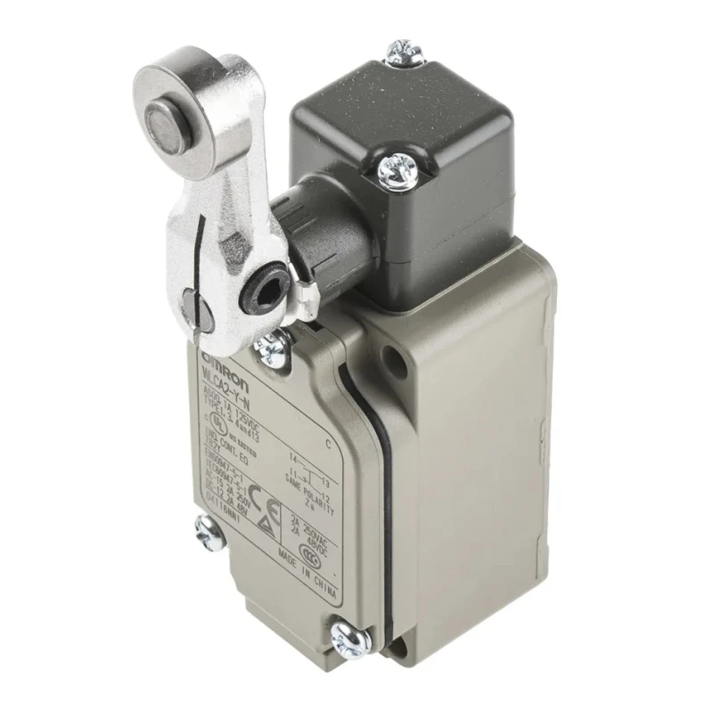 Omron WL Series Roller Lever Limit Switch, IP67, PVC, 316L Stainless Steel, Brass, Ethylene Propylene Diene Monomer, 