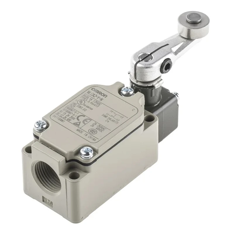 Omron WL Series Roller Lever Limit Switch, IP67, PVC, 316L Stainless Steel, Brass, Ethylene Propylene Diene Monomer, 