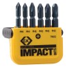 CK Phillips Screwdriver Impact Bit Set Steel PH1 PH2 PH3 6 Pieces T4512