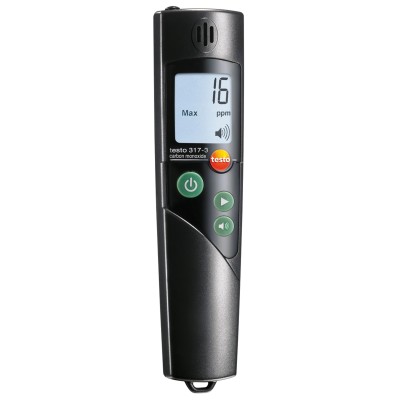 Testo Handheld Gas Detector for Carbon Monoxide Detection with Audible and Visual Alarm, IEC, Model 317-3 0632 3173