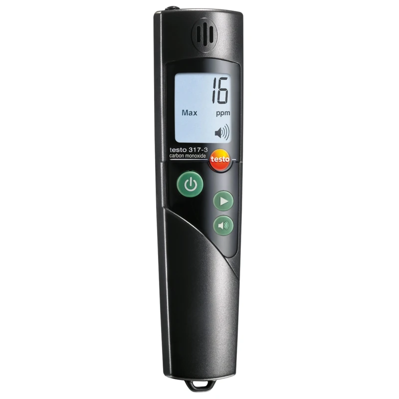 Testo Handheld Gas Detector for Carbon Monoxide Detection with Audible and Visual Alarm, IEC, Model 317-3 0632 3173