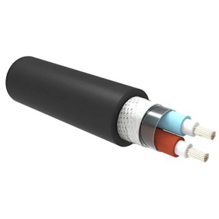 TE Connectivity 2 Core Power Cable 2.5mm² Black Low Smoke Zero Halogen 600V 120°C 50m CL105-2GX2.50-SO-0(50)