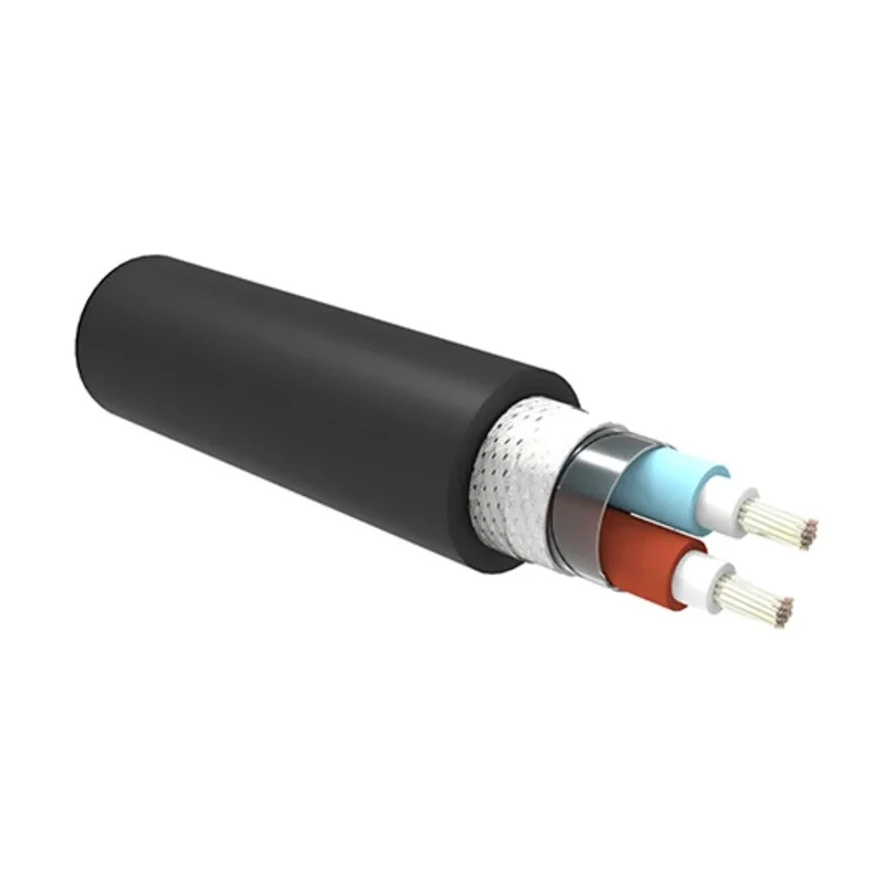 TE Connectivity 2 Core Power Cable 2.5mm² Black Low Smoke Zero Halogen 600V 120°C 50m CL105-2GX2.50-SO-0(50)