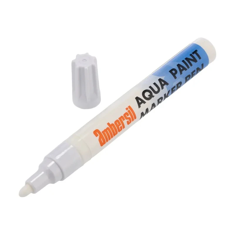 Ambersil White 4.5 mm Paint Marker Pen for use with Glass, Metal, Plastic 32493-AB