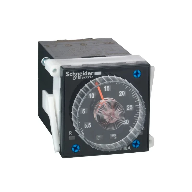 Schneider Electric Harmony Time Series Timer Relay Panel Mount, 2-Contact DPDT, Off-Delay, 24 to 240 V DC/AC RE48AML12MW