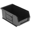 RS PRO Polypropylene Storage Bin 165 mm x 100 mm x 75 mm, Black 909-6906
