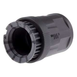 PMA Metric Metal Thread Nickel Conduit Fitting 23 mm Nominal Size M25 x 1.5 Polyamide 6 Black IP69 Rating NKNH-M253-11