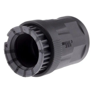 PMA Metric Metal Thread Nickel Conduit Fitting 23 mm Nominal Size M25 x 1.5 Polyamide 6 Black IP69 Rating NKNH-M253-11