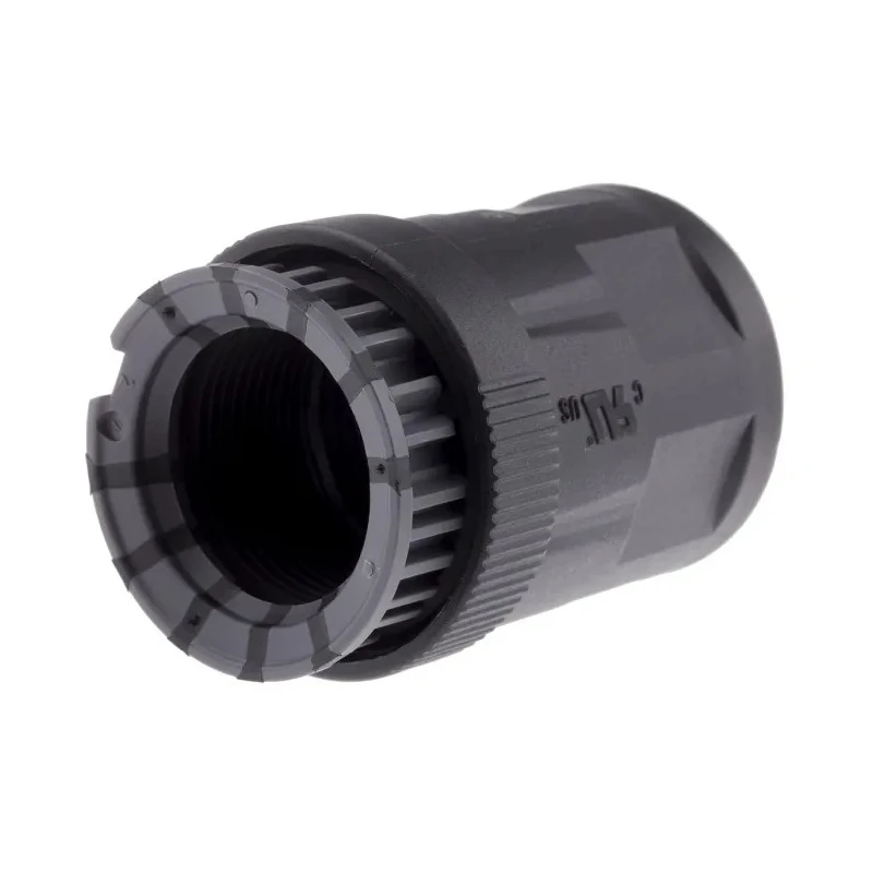 PMA Metric Metal Thread Nickel Conduit Fitting 23 mm Nominal Size M25 x 1.5 Polyamide 6 Black IP69 Rating NKNH-M253-11