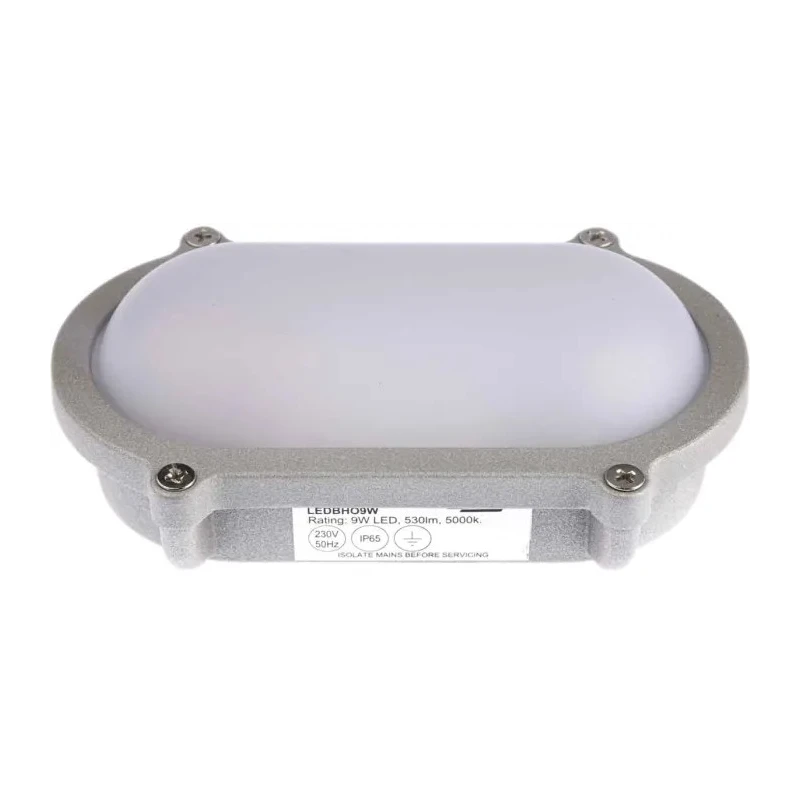 Timeguard Oval LED Bulkhead Light 7W 230V AC Die Cast Housing Cool White 5000K IP65 LEDBHO9WN