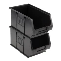 RS PRO Polypropylene Storage Bin 240 mm x 150 mm x 132 mm Black 909-6915