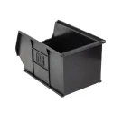 RS PRO Polypropylene Storage Bin 240 mm x 150 mm x 132 mm Black 909-6915