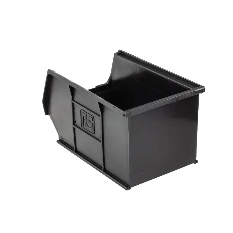 RS PRO Polypropylene Storage Bin 240 mm x 150 mm x 132 mm Black 909-6915