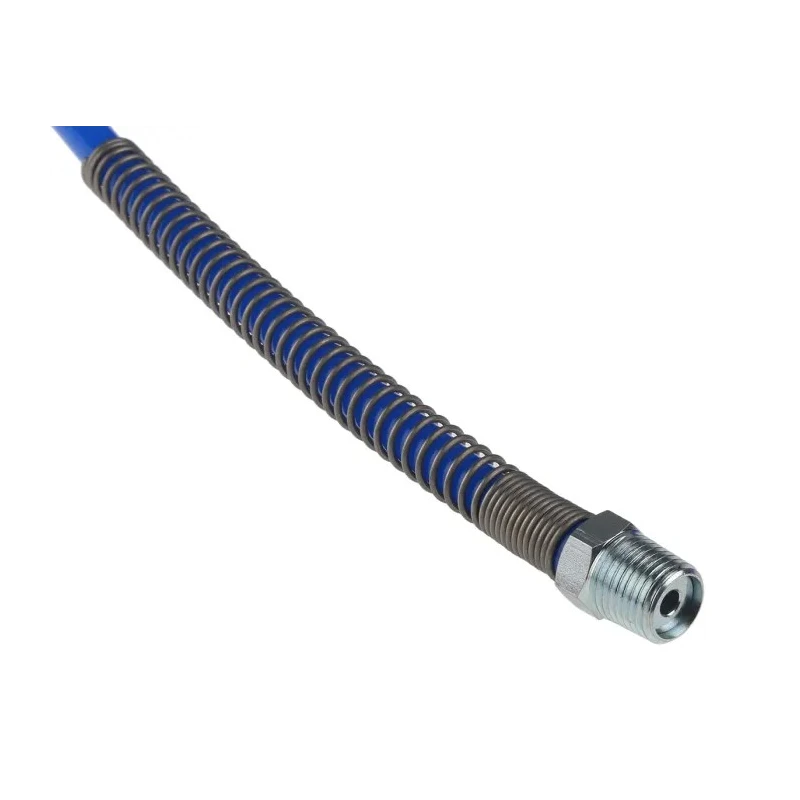 RS PRO 6 m Blue Polyurethane Recoil Hose 8mm OD 5mm ID BSPT 1/4 in Press In Swivel Coupling, 10 bar Pressure, -20°C 917-2331