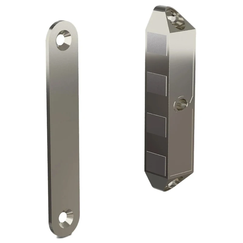 Pinet Nickel Die Cast Zinc Magnetic Catch 16-7-3611, 86mm Length, 16.4mm Width, 8kg Max Force 16-7-3611