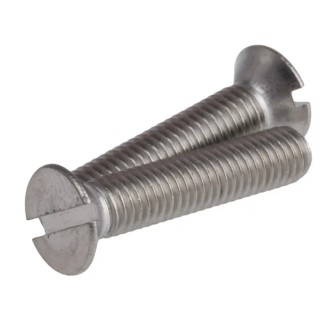 RS PRO Slot Countersunk Stainless Steel Machine Screw M5 25 mm A4 Grade DIN 963 914-1876