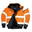 Portwest 300D Industry High Visibility Orange Men's Hi Vis Bomber Jacket, XL 918-6018