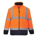 Portwest Navy Orange Men's Hi Vis Work Fleece with Zipper Closure Size L 918-6043