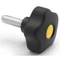 Elesa Black Polypropylene Hex Clamping Knob M6 Threaded Stud 169903-C9