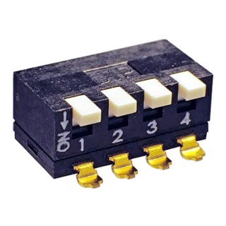 KNITTER-SWITCH Flat Rotary Coded DIP Switch SBP 8104 Flat Actuator Surface Mount