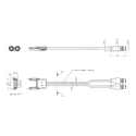 ABB Sensor Actuator Cable M12 Female Connector Series M12-C02PT62RM 2TLA022315R0300 M12-C02PT62RM