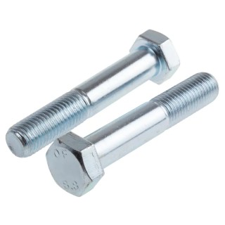 RS PRO Bright Zinc Plated Steel Hex Bolt M20 x 110 mm 8.8 Grade DIN 931 917-3321