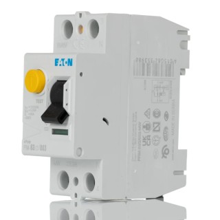 Eaton PFIM Series Residual Current Device, 63A, 2-Pole, 30 mA Trip Sensitivity, Type AC, 10 kA 235398 PFIM-63/2/003-MW