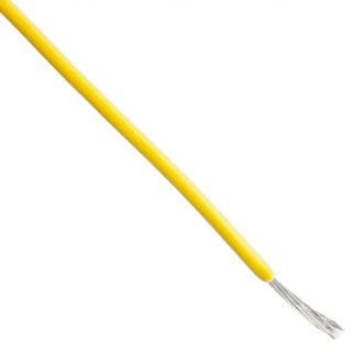 Alpha Wire Hookup Wire PVC Series Yellow 24 AWG, 7/0.20 mm Core Strands, 1.42 mm Diameter, 30 m Length, Polyvinyl 7130 YL005