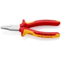 Knipex Flat Nose Plier Short, 160mm Overall Length, 30mm Jaw, VDE/1000V Approved, Insulated Comfort Grip Handle 20 06 160