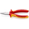 Knipex Flat Nose Plier Short, 160mm Overall Length, 30mm Jaw, VDE/1000V Approved, Insulated Comfort Grip Handle 20 06 160
