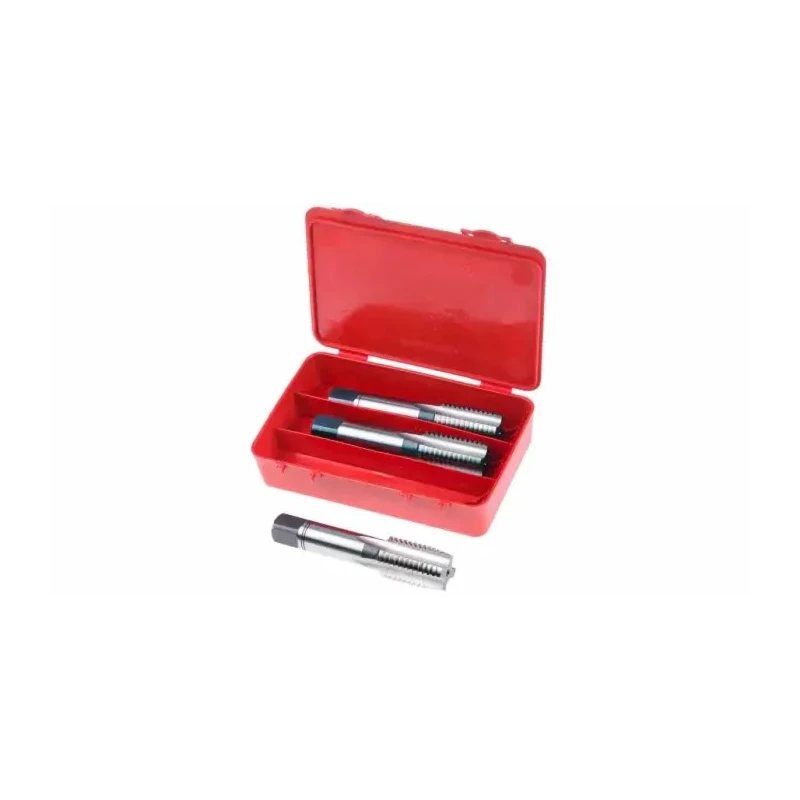 Dormer M8 Thread Metric Standard Hand Tap Set, Straight Flute, HSS, ISO 529, DIN 352 E100M8NO8
