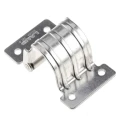 Pinet Polished 304 Stainless Steel Concealed Hinge with Spring Loaded Pin, Screw Fixing, 40mm x 67mm x 29.5mm 70-7-3623