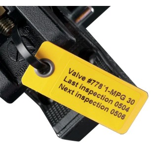 Brady Laminat Tags Clip-On Polypropylene Cable Marker, Tag Type, 59mm x 25mm, Halogen Free, Operating LT-59X25-B7644-0.05