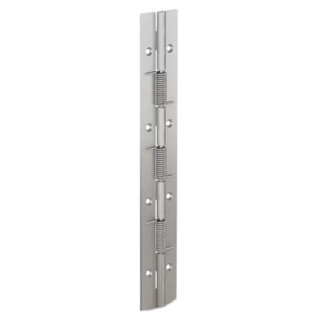 Pinet Raw 304 Stainless Steel Spring Hinge with Spring Loaded Pin, 240 mm Length x 40 mm Width x 1.5 mm Thickness 71-1-3792