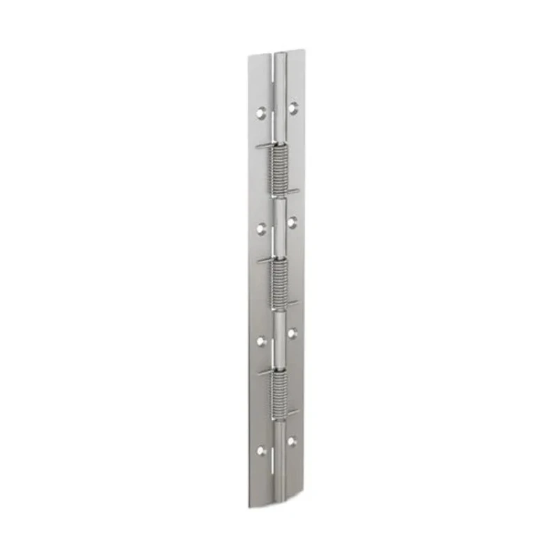 Pinet Raw 304 Stainless Steel Spring Hinge with Spring Loaded Pin, 240 mm Length x 40 mm Width x 1.5 mm Thickness 71-1-3792