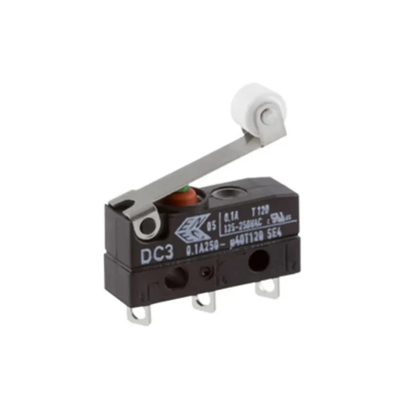 ZF Short Roller Lever Micro Switch 100mA 250V AC SPDT Solder Terminal DC3C-A1RB