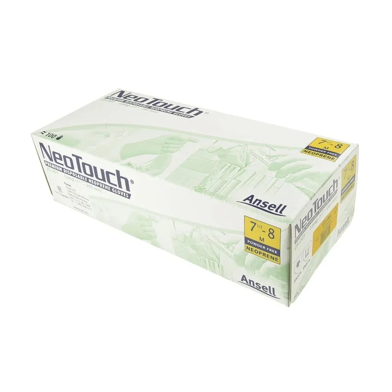 Ansell MICROFLEX NeoTouch 25-101 Green Neoprene Disposable Gloves 0.13 mm Thickness Size M 25201080