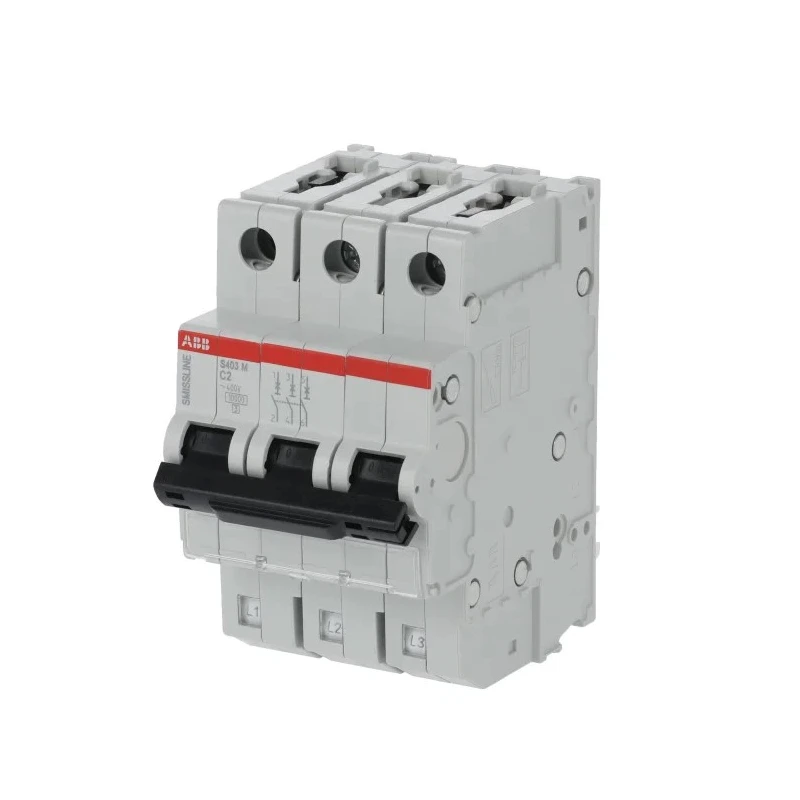 ABB SMISSLINE TP S400M Miniature Circuit Breaker, 3-Pole, 2A Current Rating, Type C Tripping, 400V 2CCS573001R0024 S403M-C2