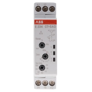 ABB 1SVR Series DIN Rail Timer Relay 2-Contact 48 V dc 24V ac 240 V ac 0.05 s to 10 min 1SVR500210R0100 - CT-SAD.22