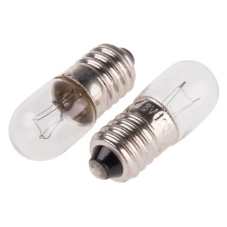 RS PRO E10 Indicator Light Clear Tungsten Halogen 48V 100mA 1000h Lifespan 106-335