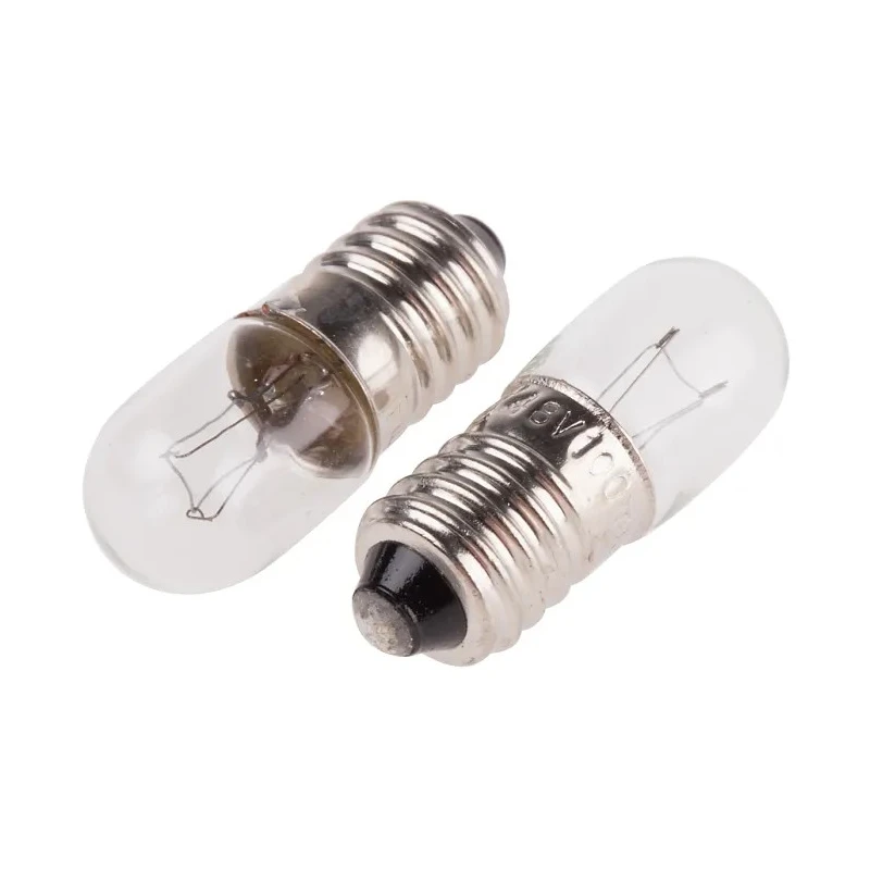 RS PRO E10 Indicator Light Clear Tungsten Halogen 48V 100mA 1000h Lifespan 106-335