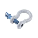 RS PRO Bow Shackle Zinc Plated Steel Safe Working Load 0.75t Pin Type Screw Pin 193-045