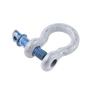 RS PRO Bow Shackle Zinc Plated Steel Safe Working Load 0.75t Pin Type Screw Pin 193-045