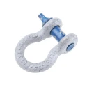 RS PRO Bow Shackle Zinc Plated Steel Safe Working Load 0.75t Pin Type Screw Pin 193-045