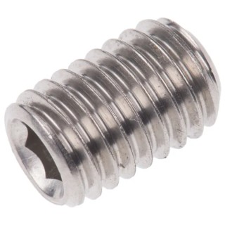 RS PRO Stainless Steel M8 x 12 mm Grub Screw Plain Cup 137-865