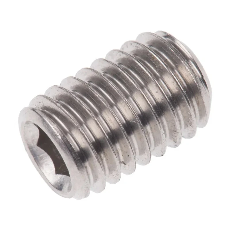 RS PRO Stainless Steel M8 x 12 mm Grub Screw Plain Cup 137-865